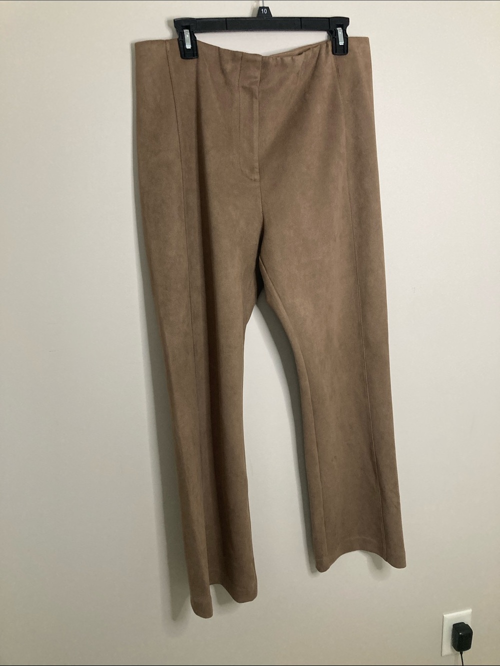 Ann Taylor Wide-Leg Suede-Look Pants in Taupe 14